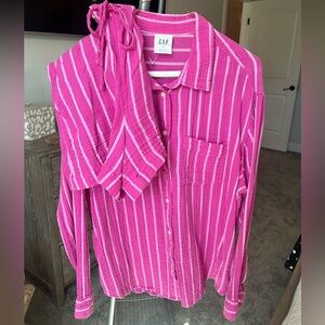 GAP Fuchsia and White Striped Set